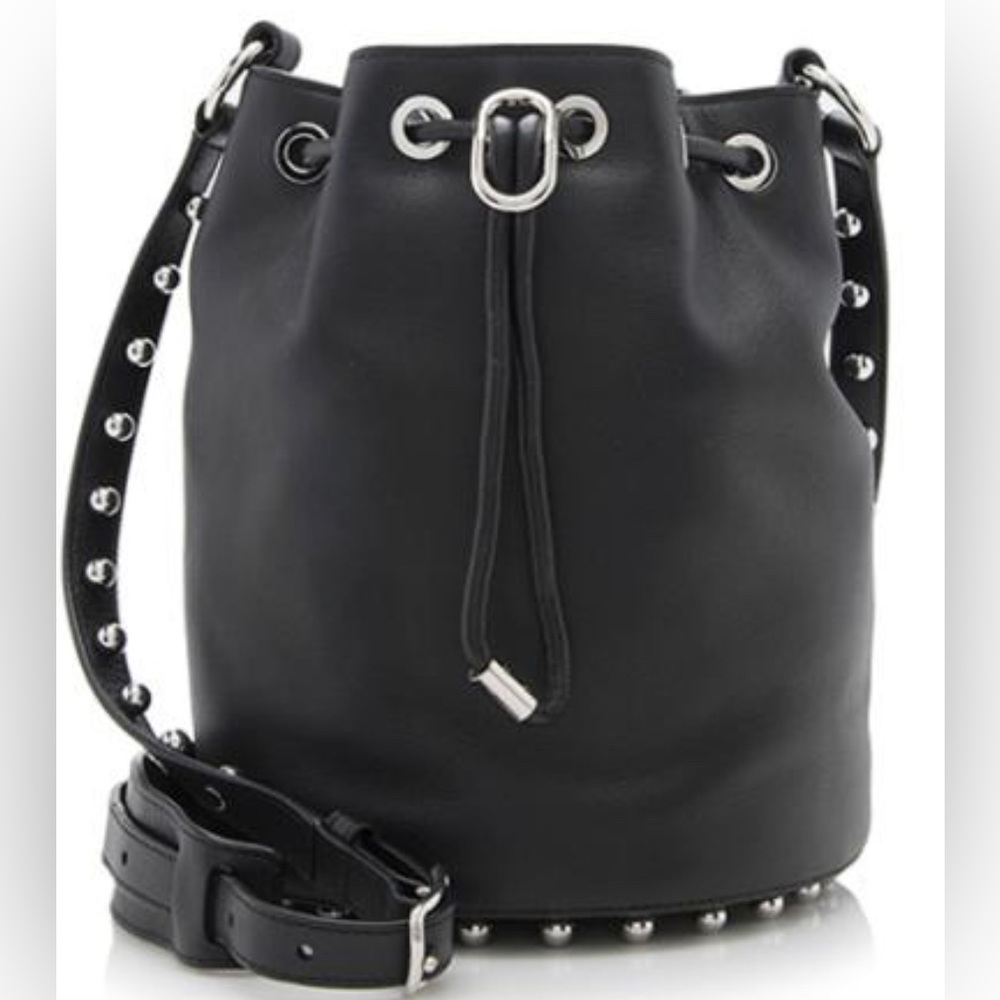 Zara leather bucket bag